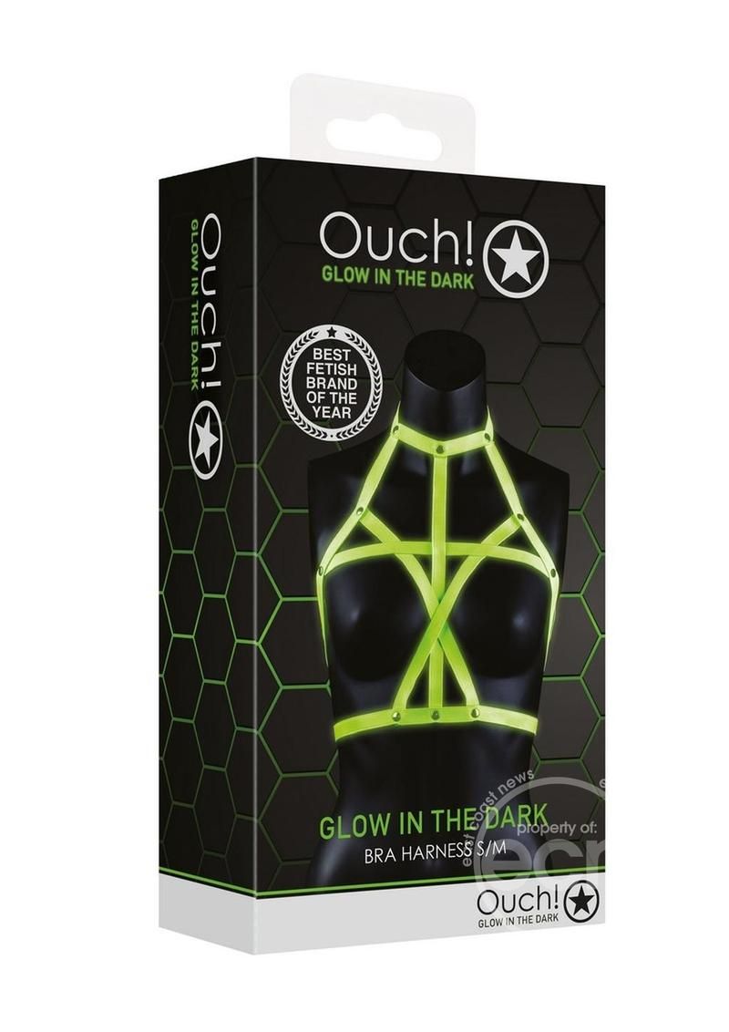 OUCH! BRA HARNESS GLOW IN THE DARK, Size: SMALL/MEDIUM