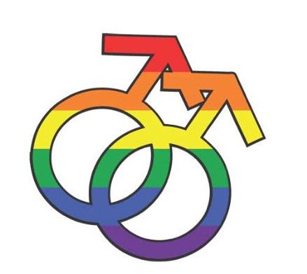 RAINBOW DOUBLE MALE LAPEL PIN