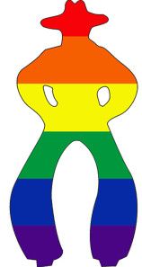 RAINBOW COWBOY LAPEL PIN