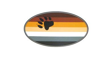 BEAR PRIDE OVAL STICKER