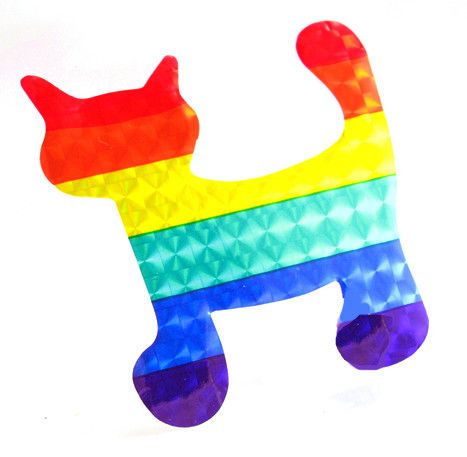 RAINBOW CAT REFLECTIVE STICKER