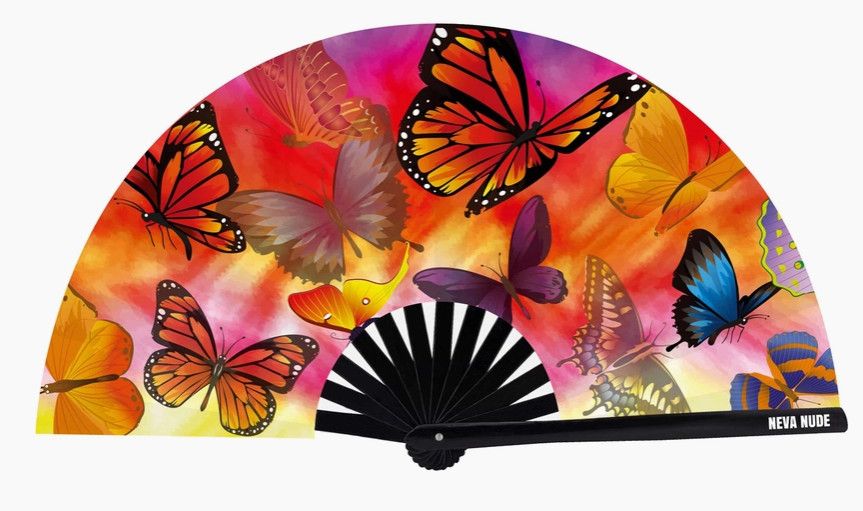 BUTTERFLY GARDEN SUPER BLACKLIGHT CLAP FAN