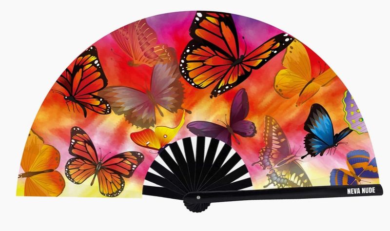 BUTTERFLY GARDEN SUPER BLACKLIGHT CLAP FAN