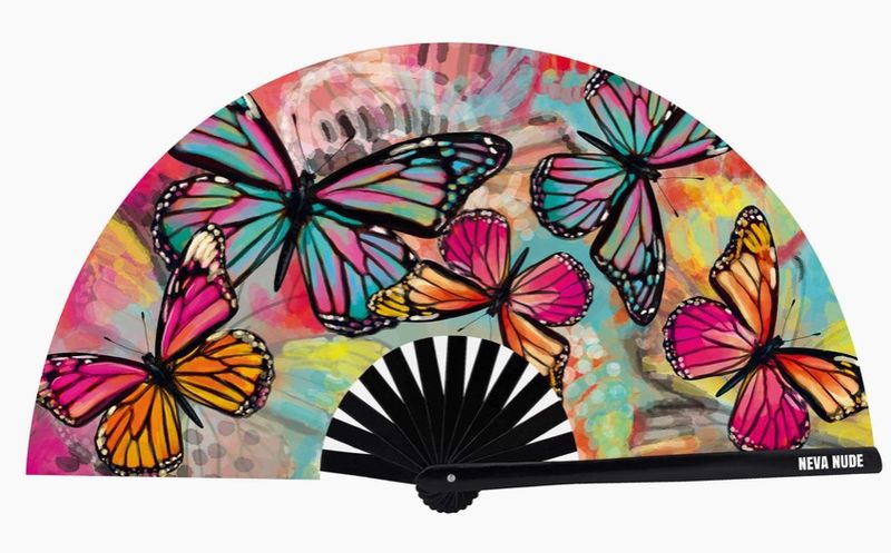 FLUTTER BY BUTTERFLY SUPER BLACKLIGHT CLAP FAN