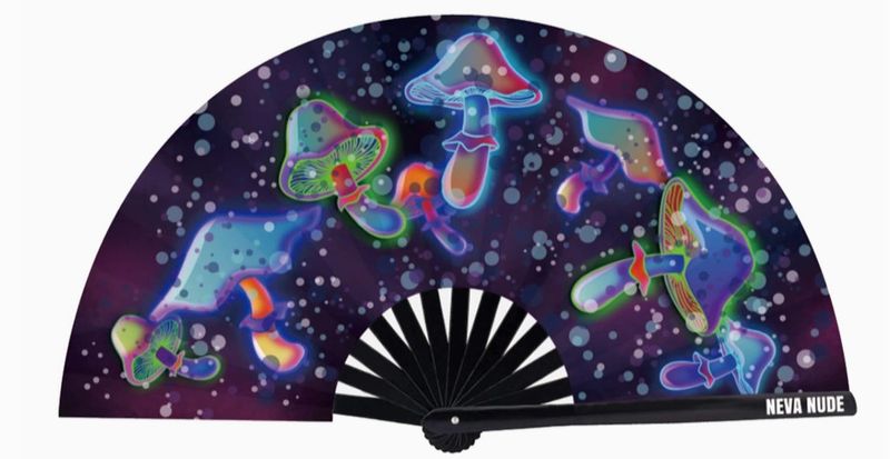 ZOOMY SHROOMY MUSHROOM BLACKLIGHT CLAP FAN