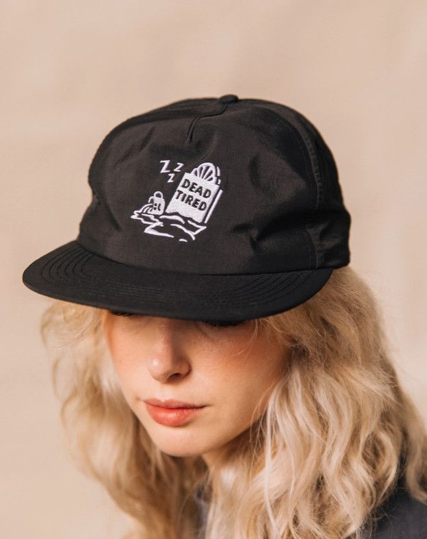 PYKNIC  DEAD TIRED NYLON HAT BLACK