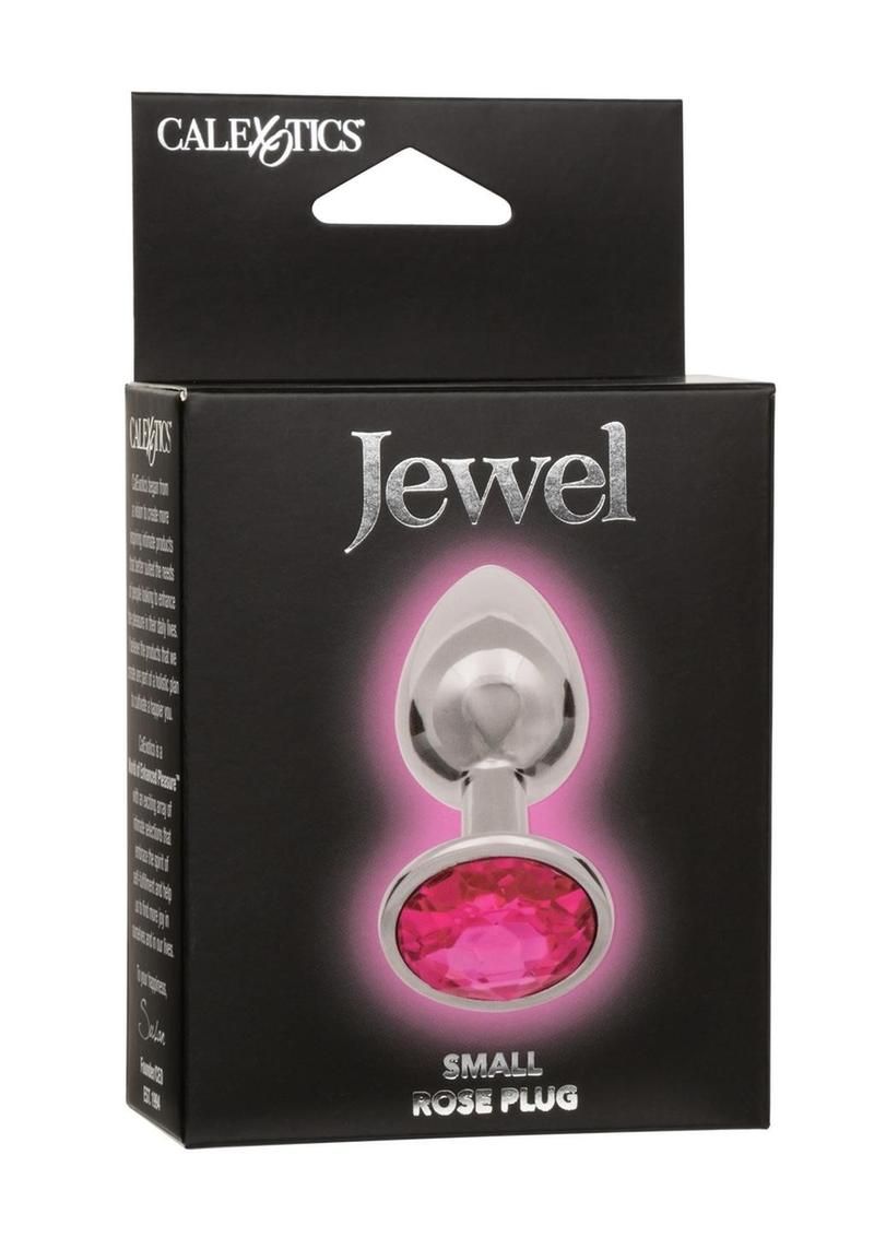 JEWEL ALUMINUM ANAL PLUG, Color: ROSE, Size: SMALL