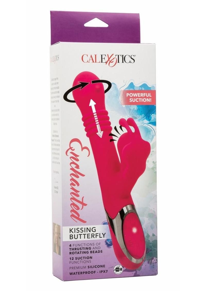 ENCHANTED KISSING BUTTERFLY RECHARGEABLE THRUSTING & ROTATING SUCTION VIBRATOR