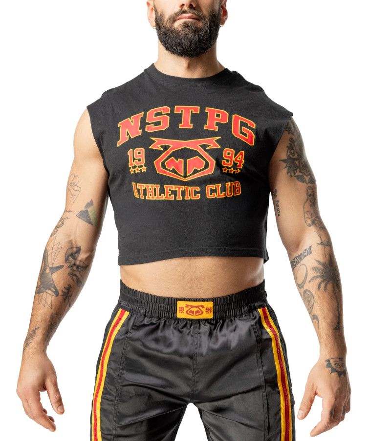 NASTY PIG CONTENDER SLEEVELESS CROP TOP BLACK, Size: SMALL