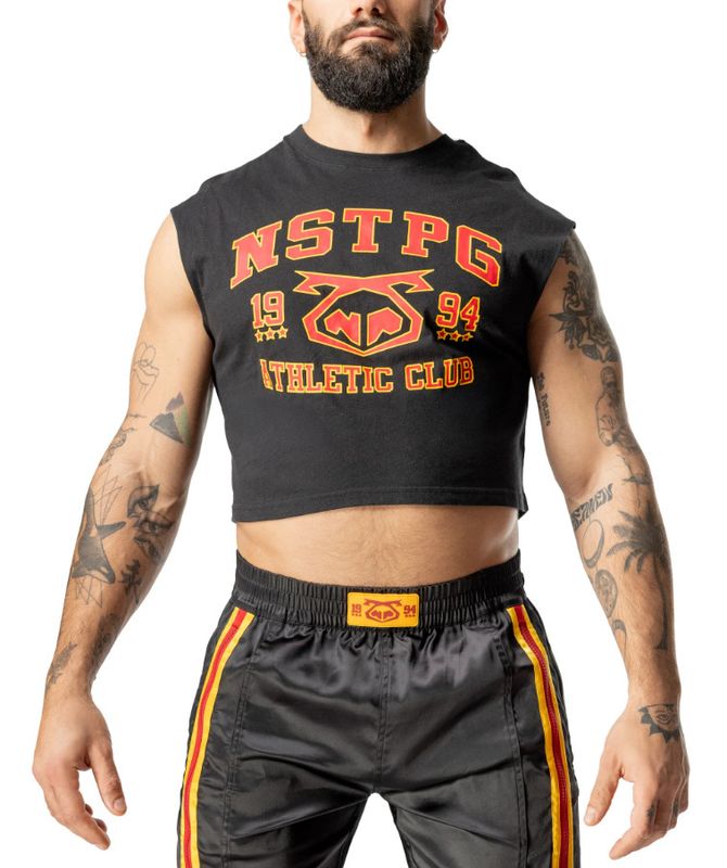 NASTY PIG CONTENDER SLEEVELESS CROP TOP BLACK