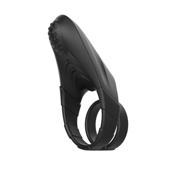 F-48 VIBRATING PERINEUM DOUBLE COCK RING, Color: BLACK