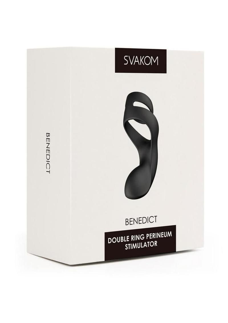 SVAKOM BENEDICT RECHARGEABLE DOUBLE RING PERINIUM STIMULATOR COCK RING