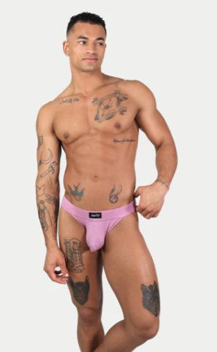 AWRY SHOWCASE TANGA BRIEFS PALE PINK, Size: SMALL
