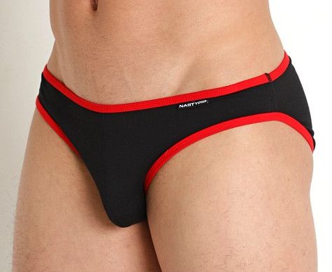 NASTY PIG PROFILE LOWRISE BRIEF BLACK/RED