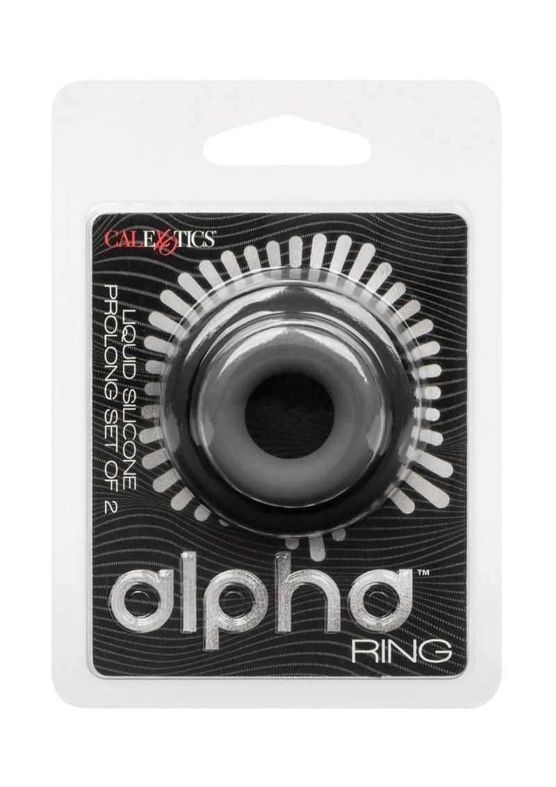 ALPHA LIQUID SILICONE PROLONG COCK RING 2 PIECE SET