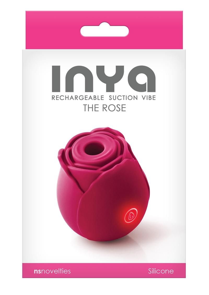 INYA THE ROSE SILICONE RECHARGEABLE CLITORAL STIMULATOR RED