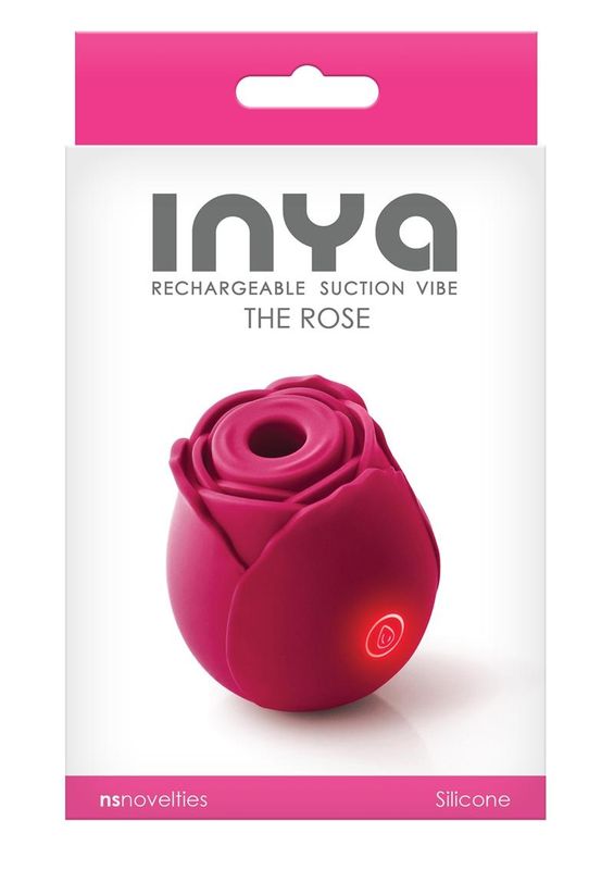 INYA THE ROSE SILICONE RECHARGEABLE CLITORAL STIMULATOR RED