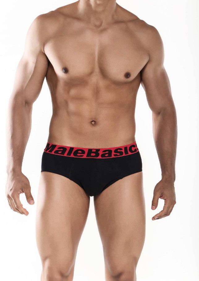 MOB MALE BASICS BRIEF, Color: BLACK, Size: SMALL