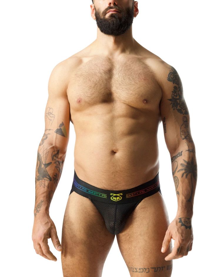 NASTY PIG PRISM PRIDE JOCK STRAP BLACK