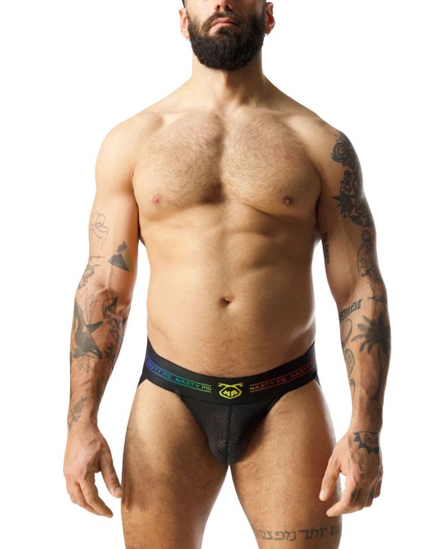 NASTY PIG PRISM PRIDE JOCK STRAP BLACK