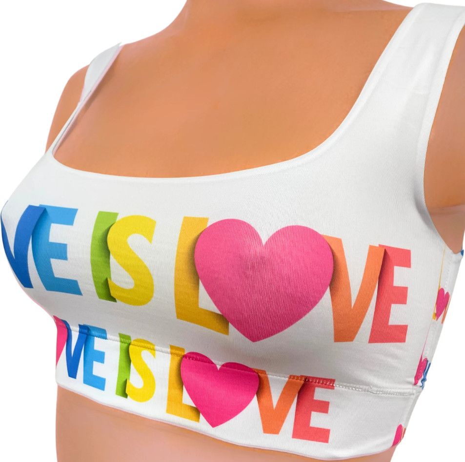 MEMEME LOVE COLLECTION PEACEFUL CROP TOP, Size: SMALL