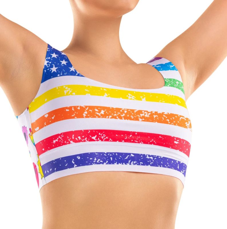 MEMEME PRIDE COLLECTION FLAG CROP TOP MEMEME PRIDE COLLECTION FLAG CROP TOP