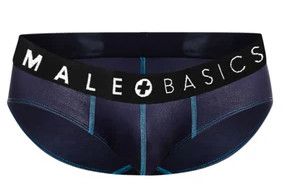 MOB MALE BASICS PRINT BRIEF, Color: NAVY, Size: SMALL