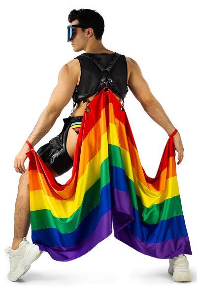 DIFFERIO PRIDE FLAG CAPE HARNESS, Size: SMALL