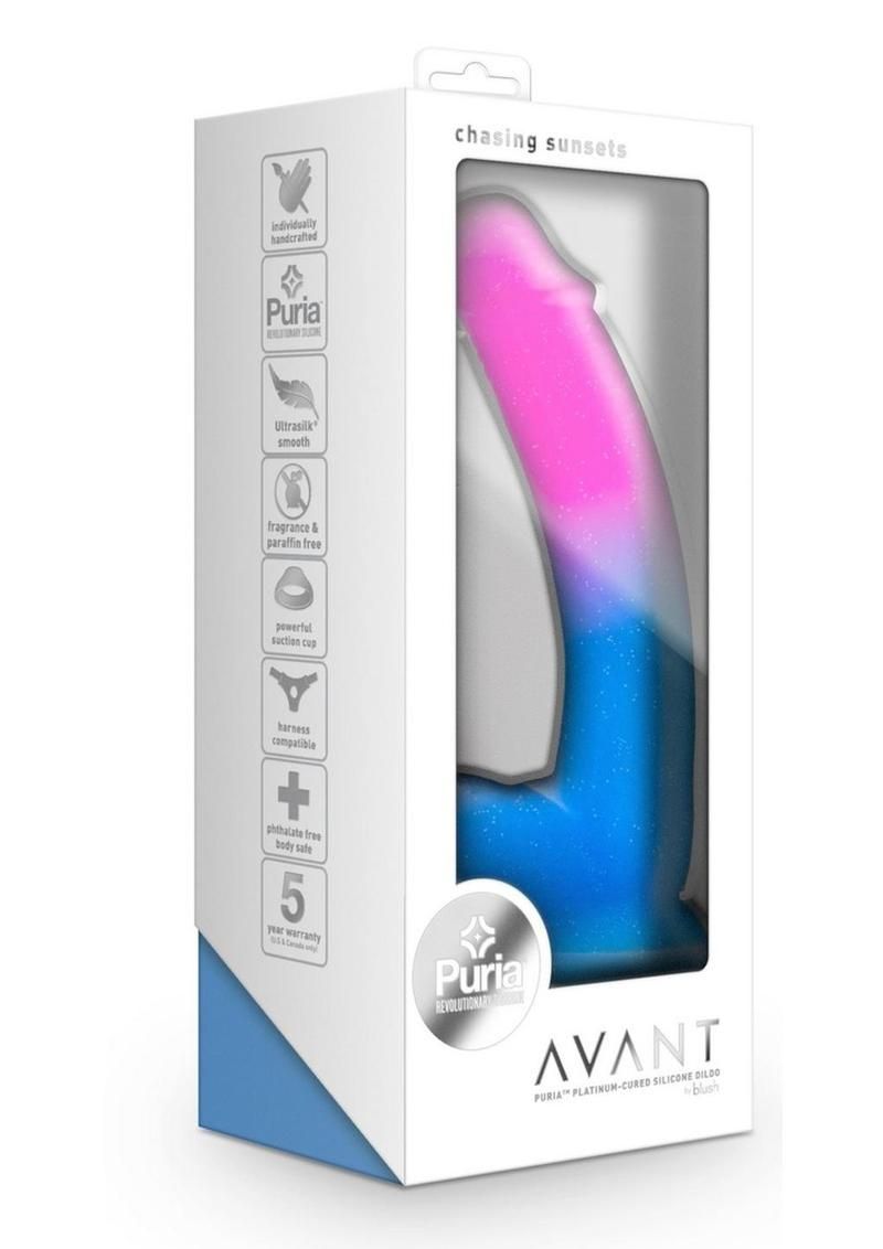 AVANT CHASING SUNSETS MERMAID DILDO 7.5" PINK & BLUE (DISC.)