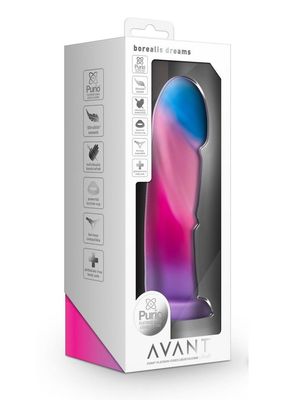 AVANT BOREALIS DREAMS 7.25" SILICONE DILDO MULTICOLOR COTTON CANDY