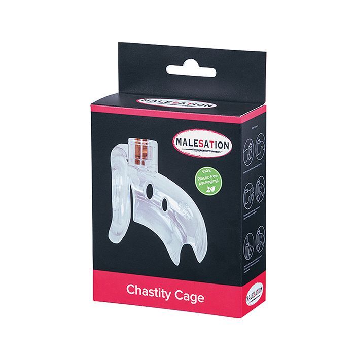 MALESATION CHASTITY CAGE CLEAR