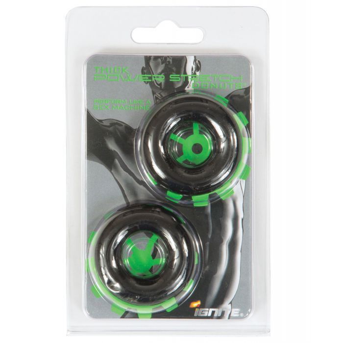 THICK POWER STRETCH DONUTS BLACK 2 pack