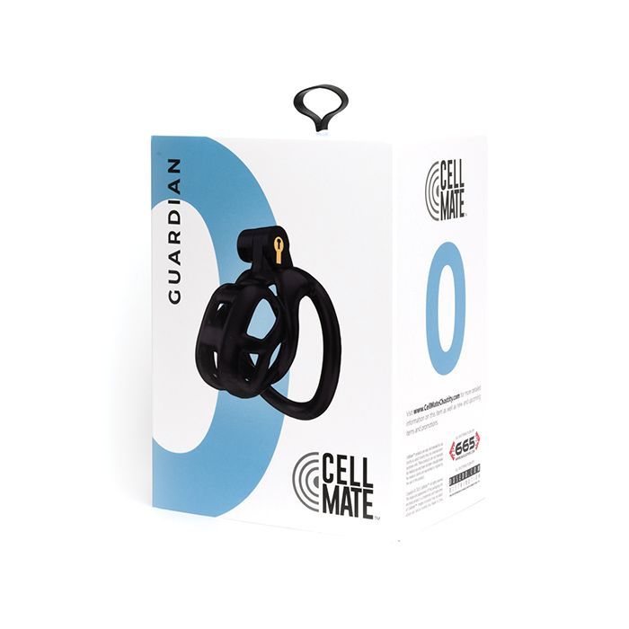 SPORT FUCKER CELLMATE GUARDIAN CHASTITY CAGE BLACK, Size: SIZE 0