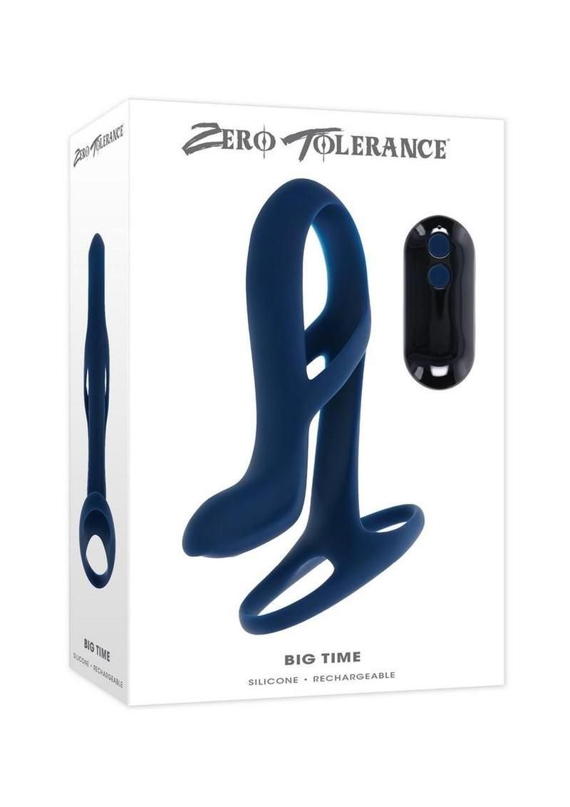 ZERO TOLERANCE BIG TIME SILICONE VIBRATING PENIS EXTENTION BLUE