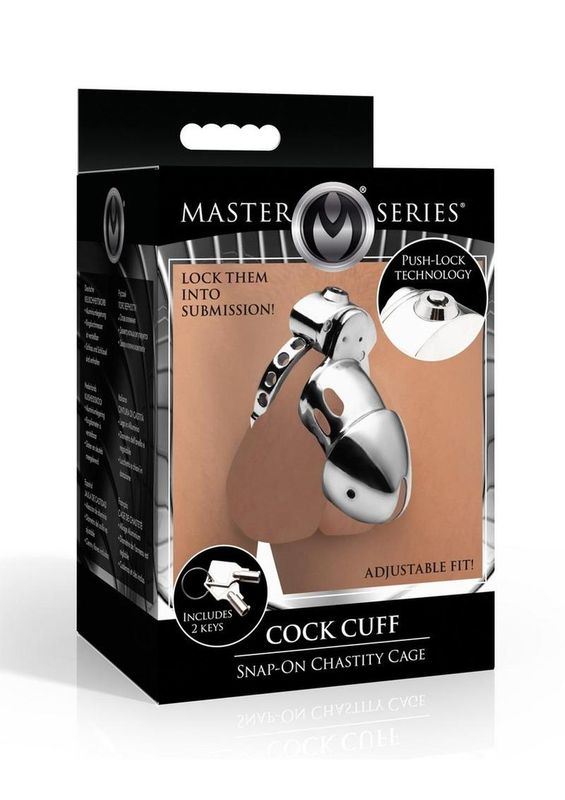 MASTER SERIES COCK CUFF SNAP-ON CHASTITY CAGE