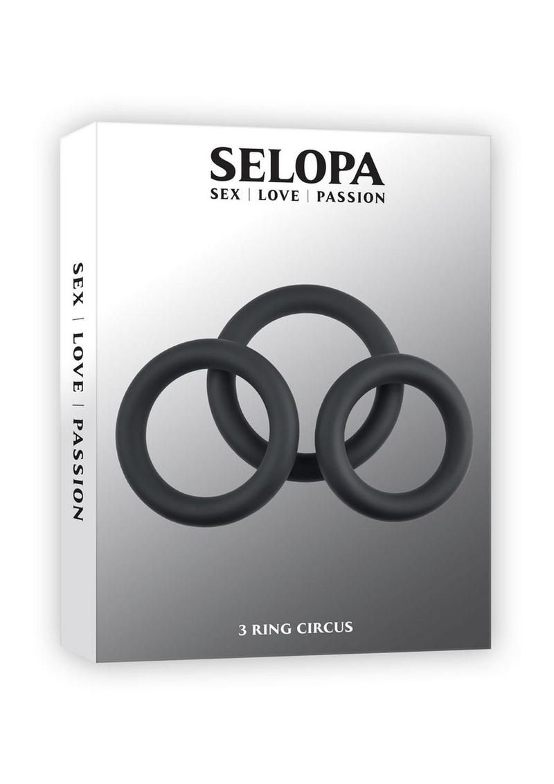 SELOPA 3 RING CIRCUS SILICONE COCK RING