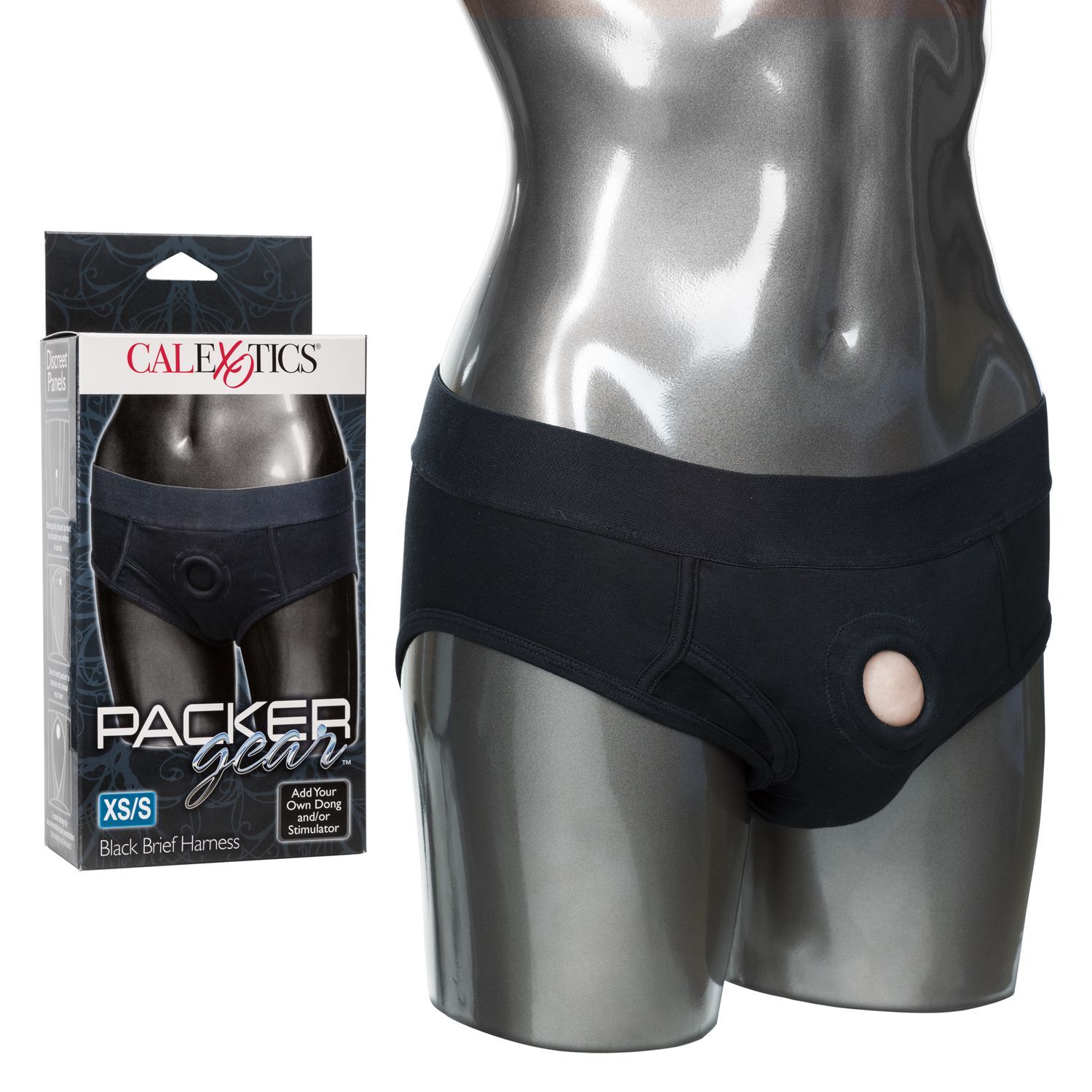 PACKER GEAR BLACK BRIEF HARNESS, Size: XS/SM