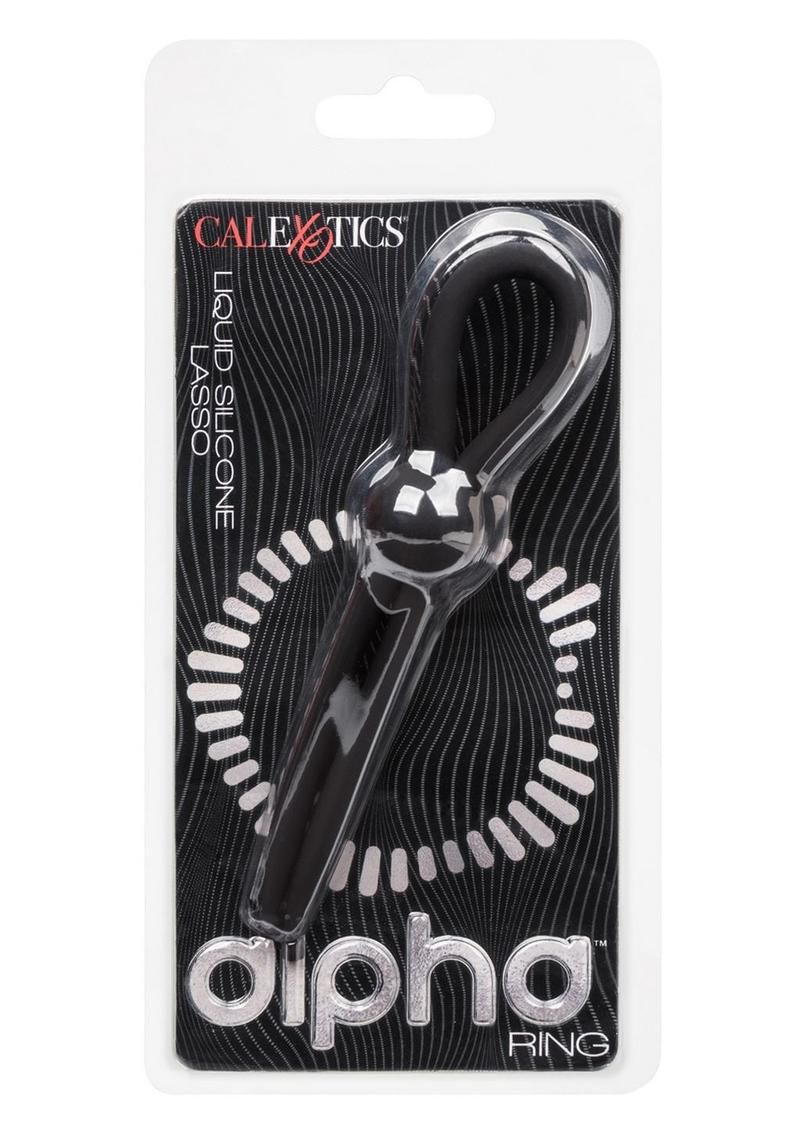 ALPHA LIQUID SILICONE LASSO RING BLACK