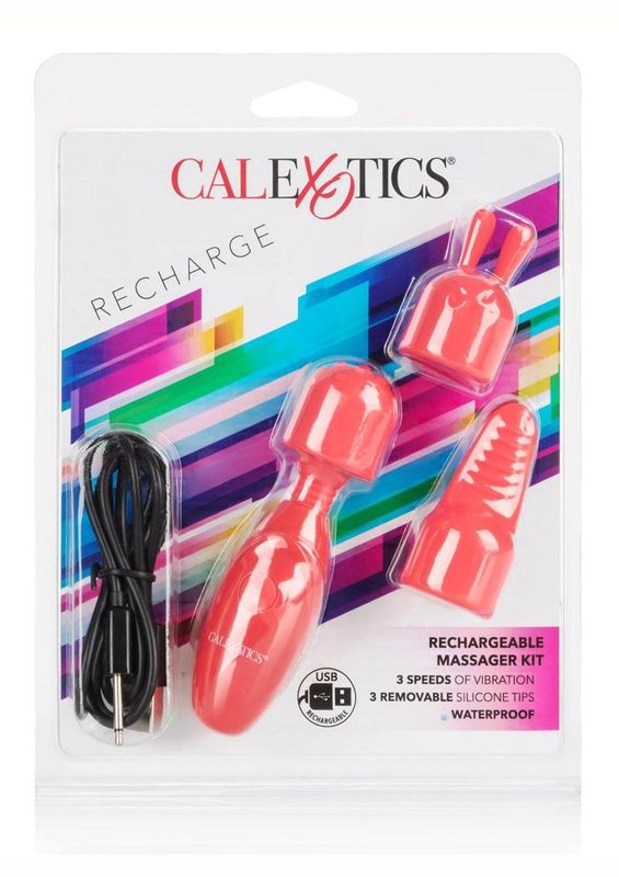 CALEXOTICS RECHARGEABLE WATERPROOF MASSAGER KIT
