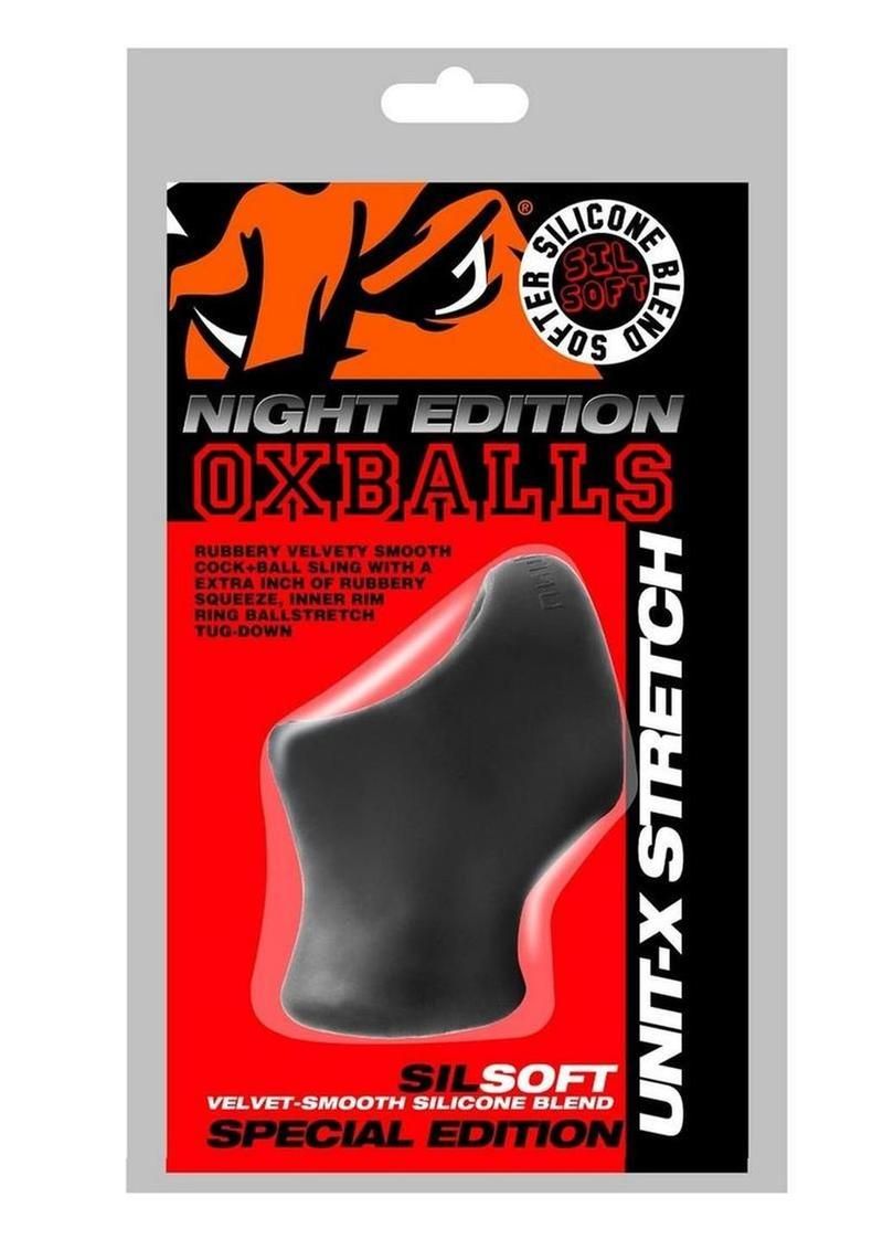 OXBALLS ATOMIC JOCK UNIT-X COCK RING & BALL STRETCHER NIGHT EDITION