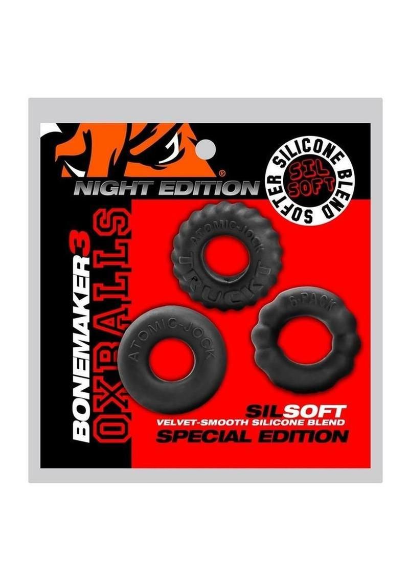OXBALLS BONEMAKER COCK RINGS NIGHT EDITION (3 PACK)