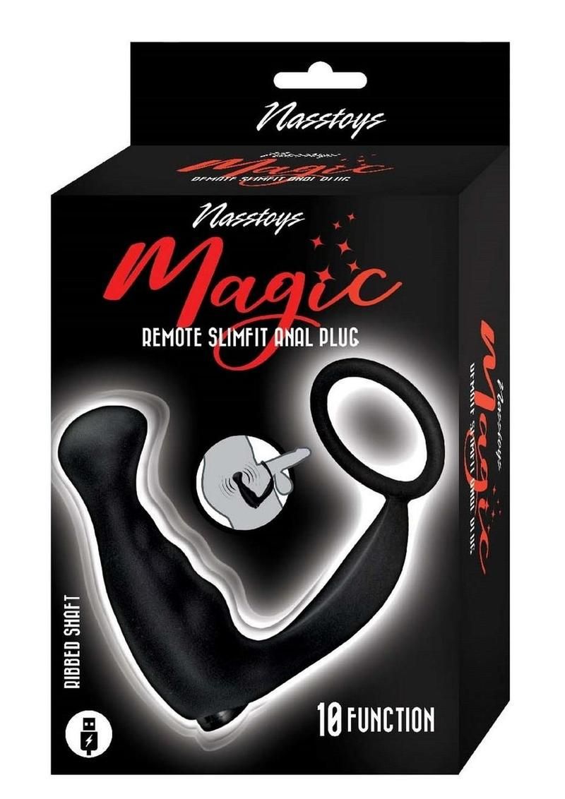 MAGIC SLIMFIT RECHARGEABLE SILICONE ANAL PLUG COC RING WITH REMOTE