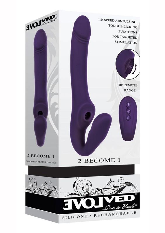 EVOLVED 2 BECOME 1 SILICONE RECHARGEABLE VIBRATOR WITH REMOTE