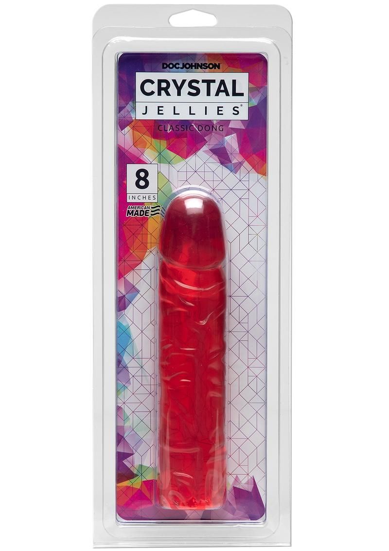 CRYSTAL JELLIES CLASSIC DILDO 8" PINK