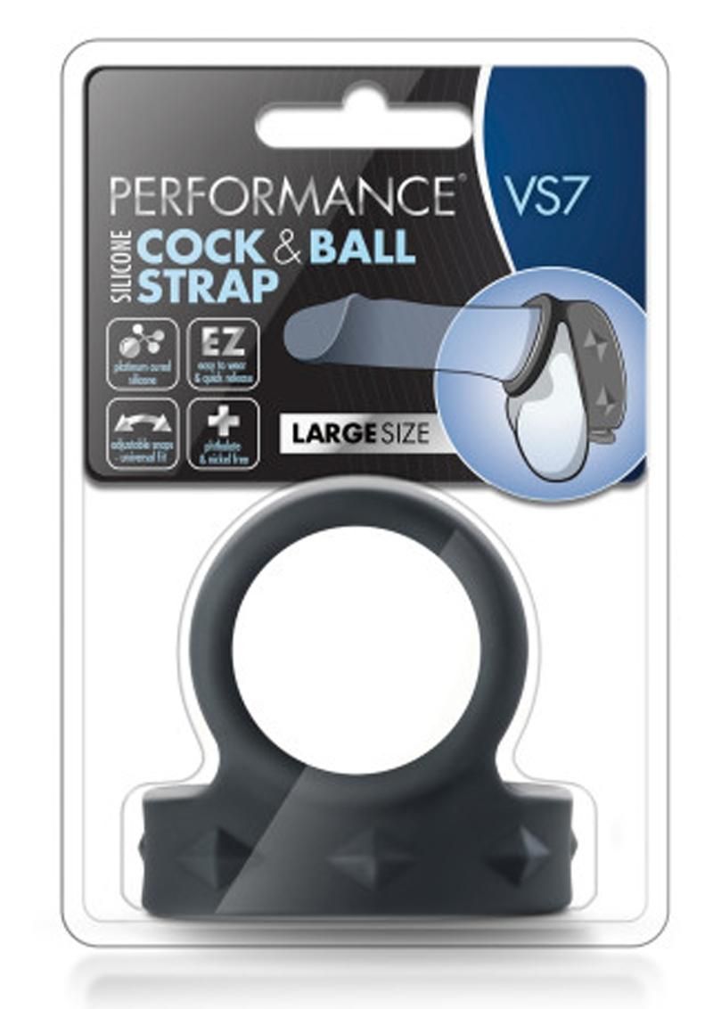 PERFORMANCE VS7 SILICONE COCK & BALLS STRAP LARGE