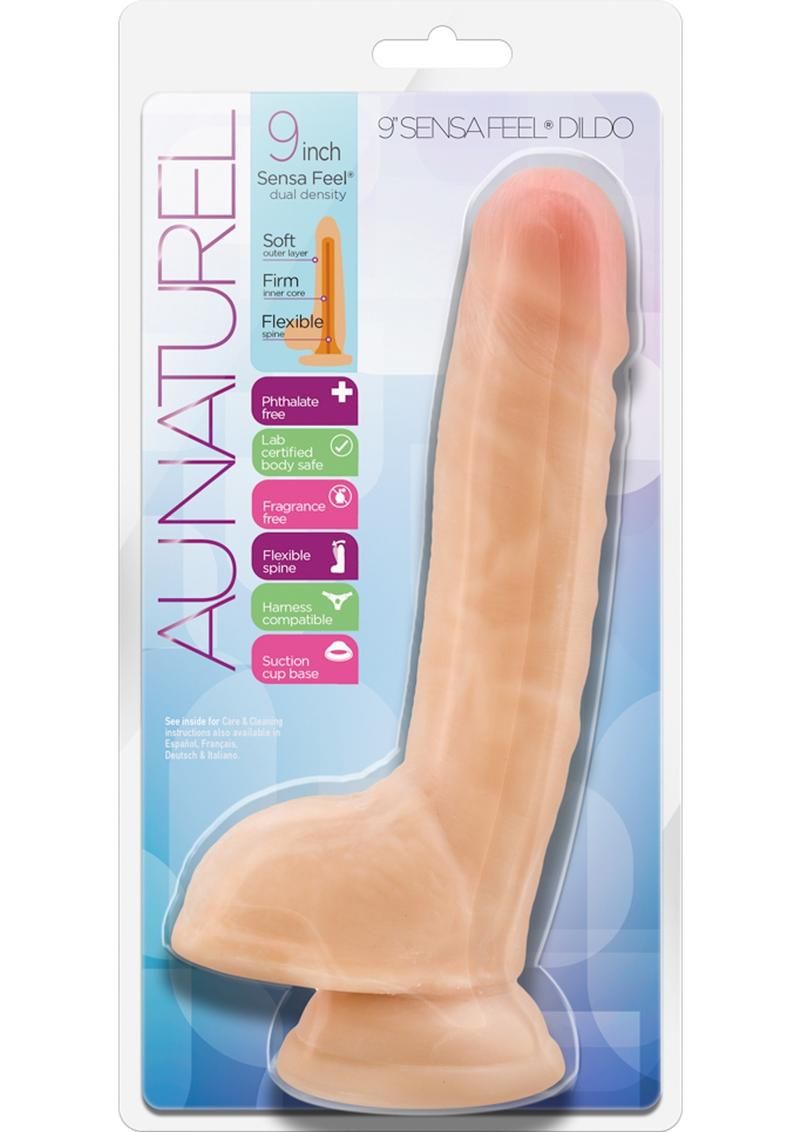AU NATUREL SENSA FEEL DILDO 9inch BEIGE