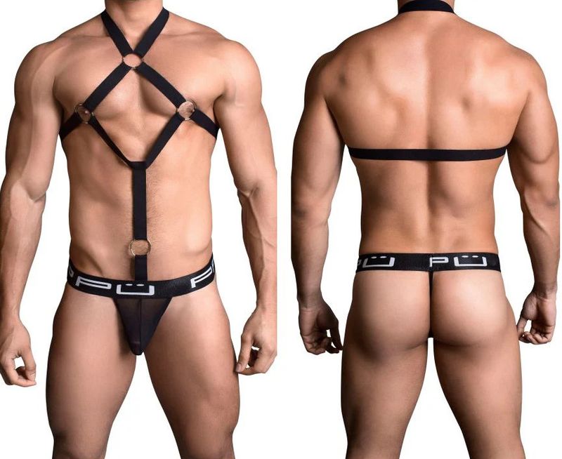 PPU 1705 THONG HARNESS BLACK