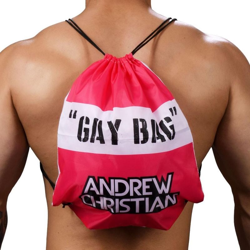 ANDREW CHRISTIAN "GAY BAG" (PINK) BACKPACK