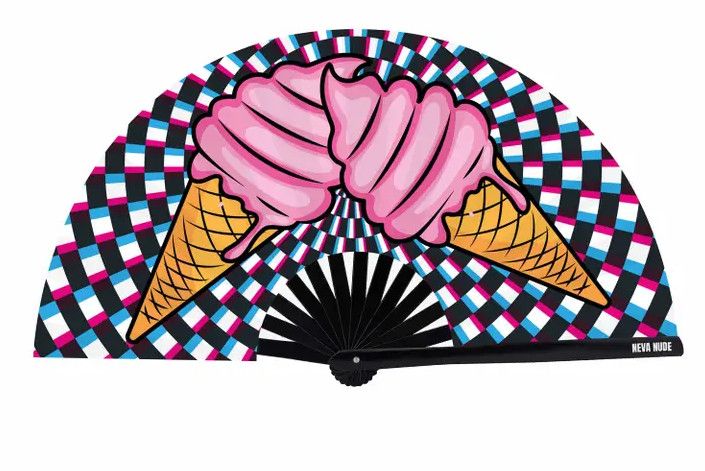 ICE CREAM YOU SCREAM SUPER BLACKLIGHT CLAP FAN