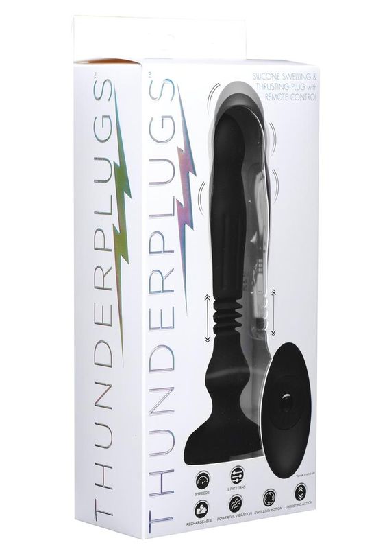 THUNDER PLUGS SILICONE SWELLING & THRUSTING PLUG WITH REMOTE